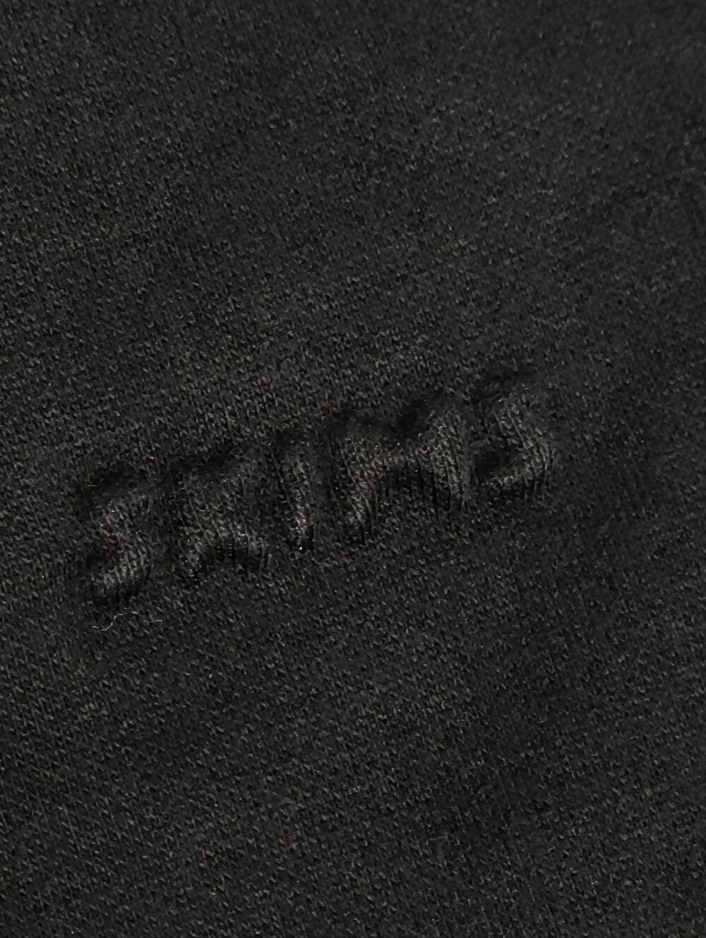 SKIMS Cotton Fleece Classic Straight Leg Pants Black Onyx Women XXS NEW - Picture 3 of 6
